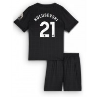 Stroje piłkarskie Tottenham Hotspur Dejan Kulusevski #21 Koszulka Wyjazdowej dla dzieci 2025-26 Krótki Rękaw (+ szorty)